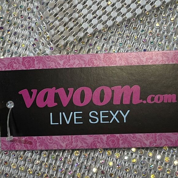 Vavoom Sexy Halter White See Through Mini Dress.  Size OS Club Dancer Costume - Picture 10 of 11